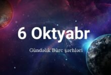 6 oktyabr 2020 gundelik burcler